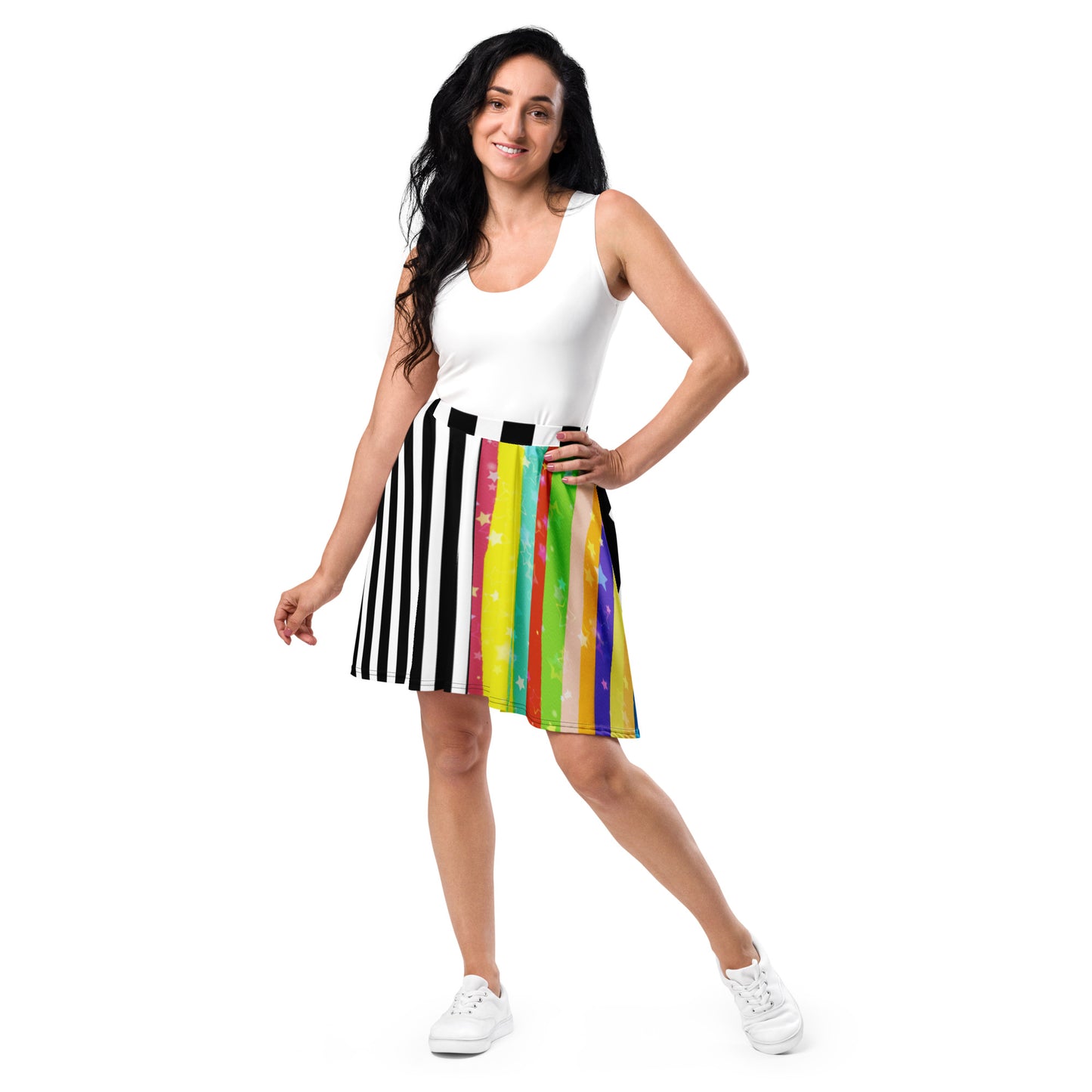 Stripe Skater Skirt