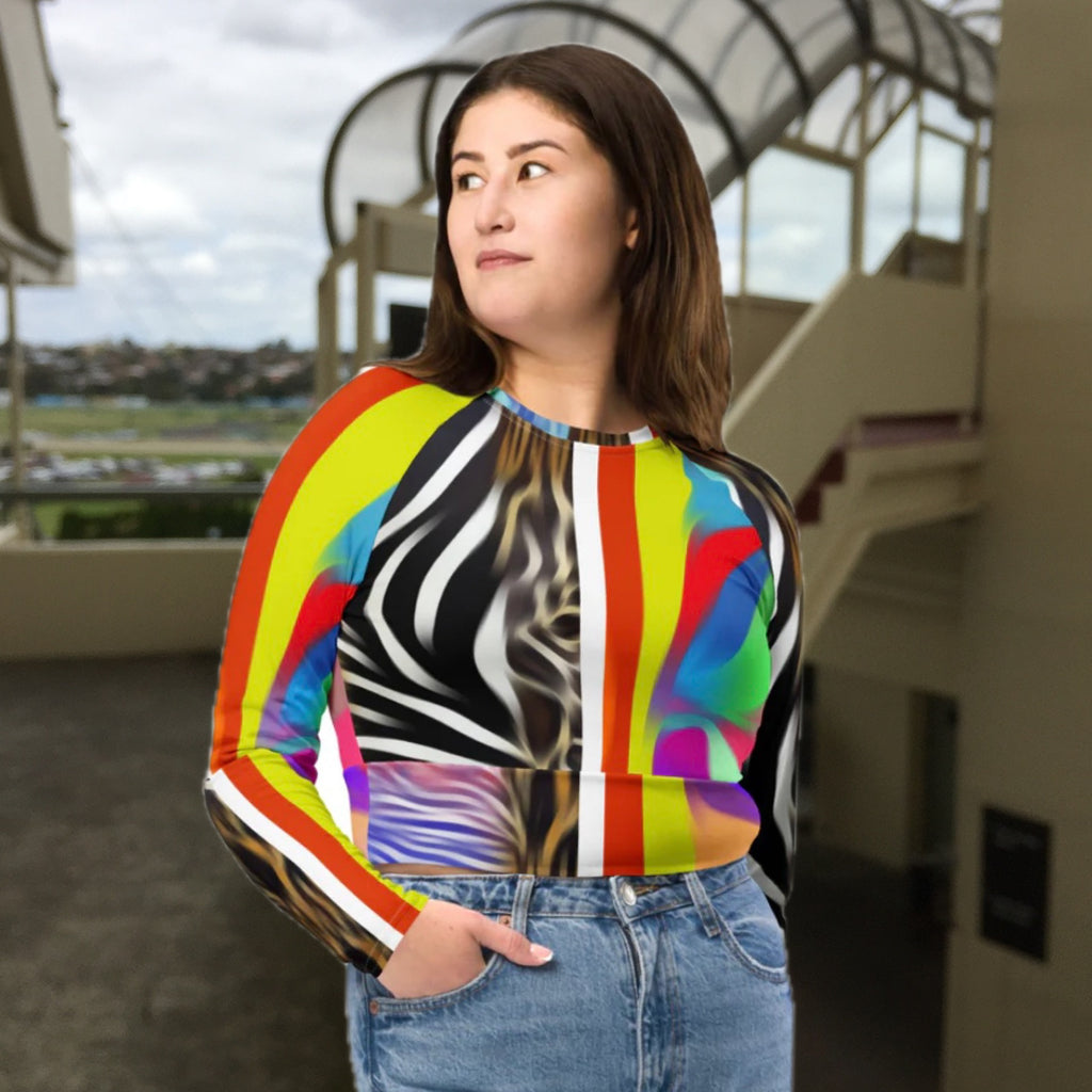 Wild Horizon Long Sleeve Crop Top