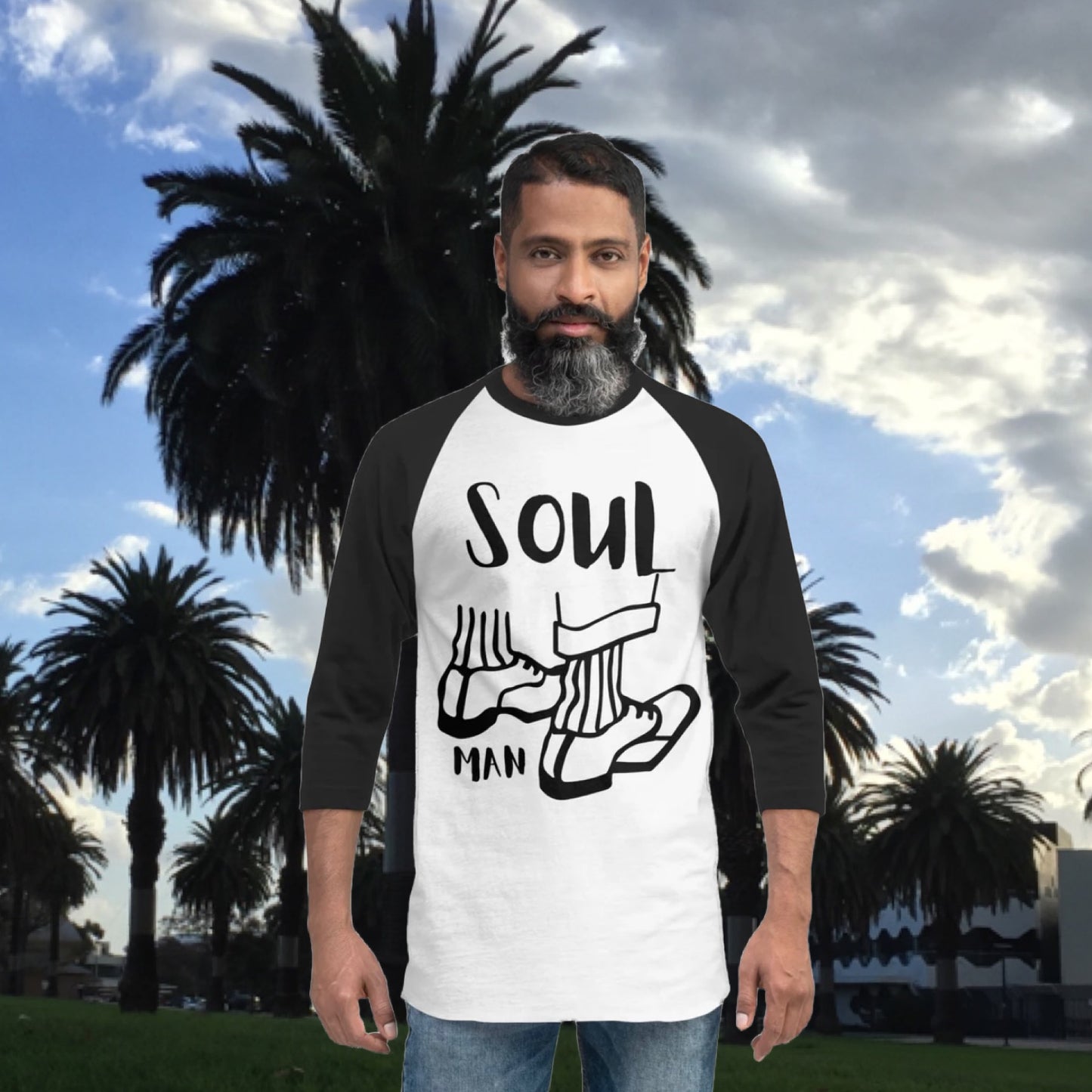 Soul 3/4 sleeve raglan shirt