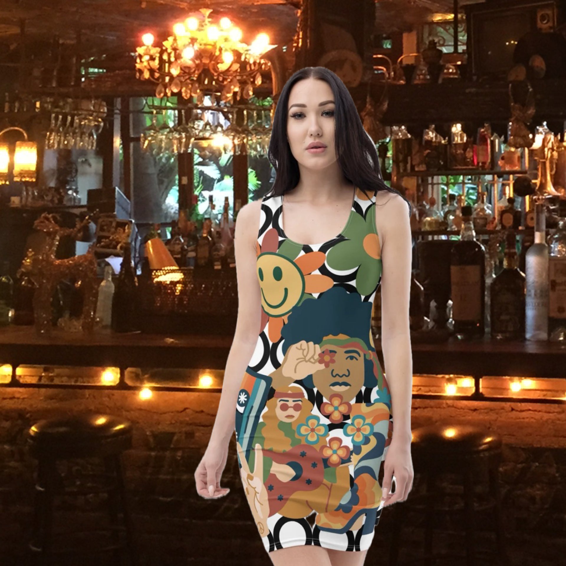 Peace Bodycon Dress