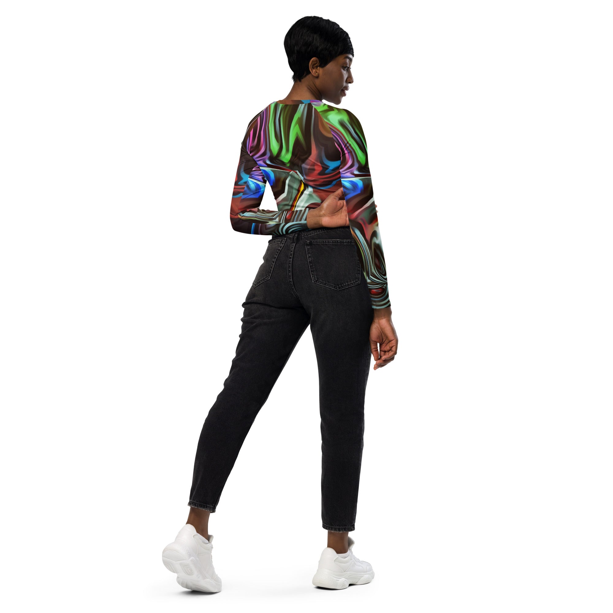 Graf Recycled long-sleeve crop top