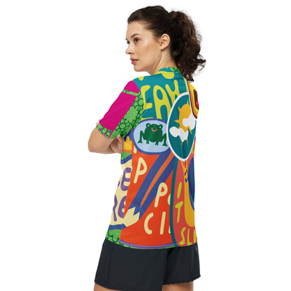 Oh Yeah Recycled unisex sports jersey