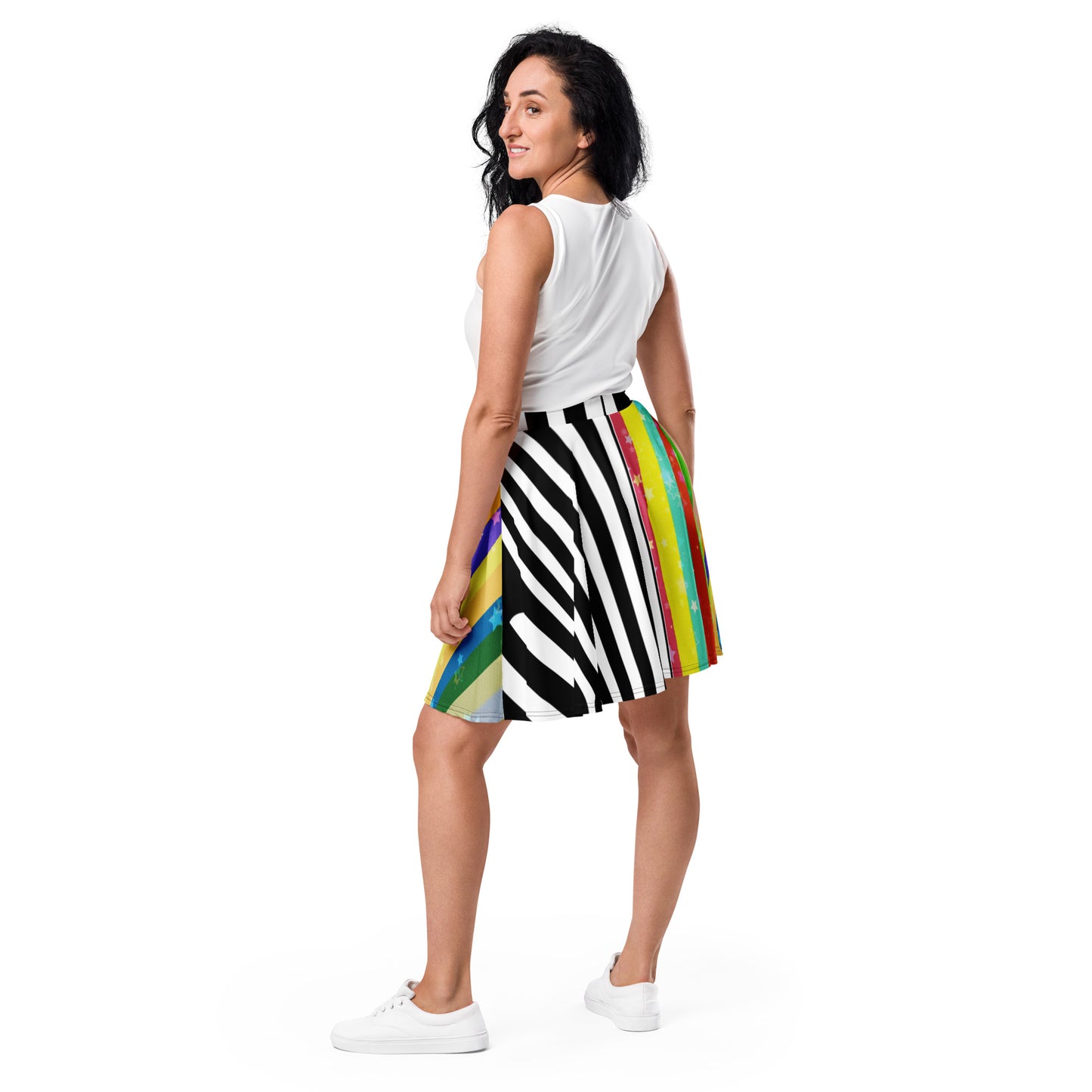 Stripe Skater Skirt