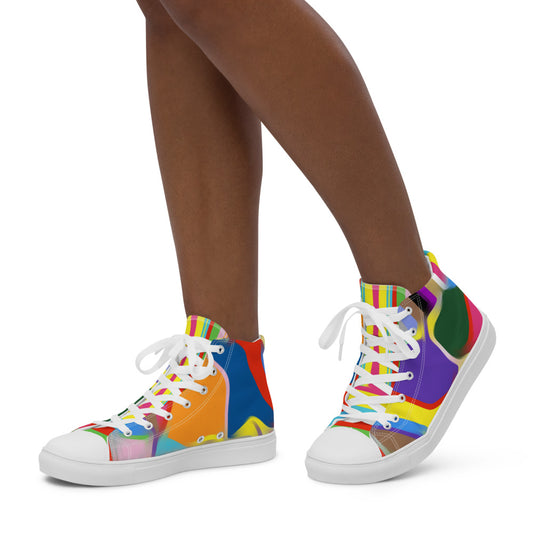 Paint Women’s high top canvas shoes