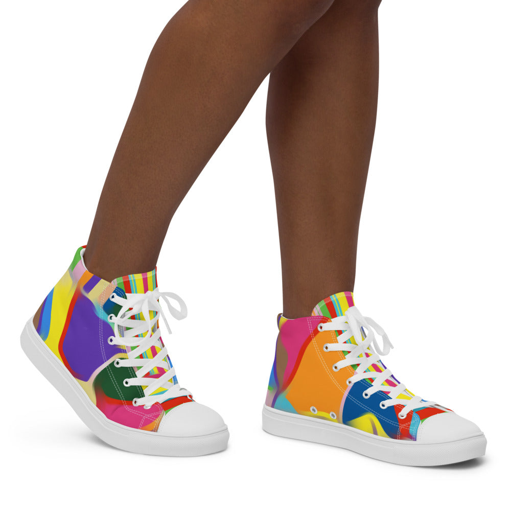 Paint Women’s high top canvas shoes